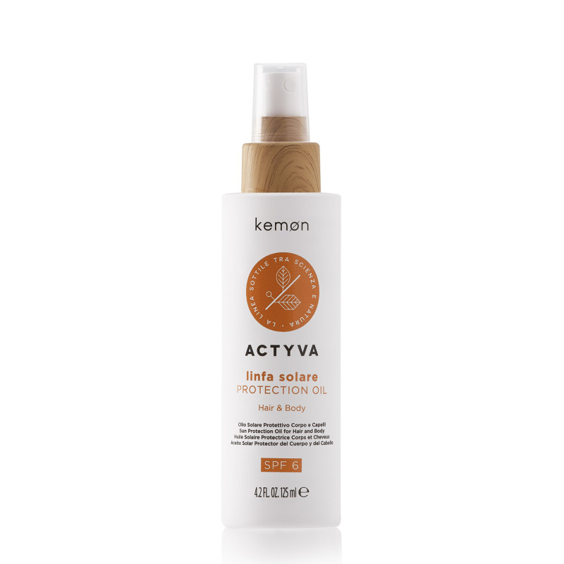 Питательное и защитное масло для волос и кожи Linfa Solare Protection Oil SPF 6 Kemon, 125 мл