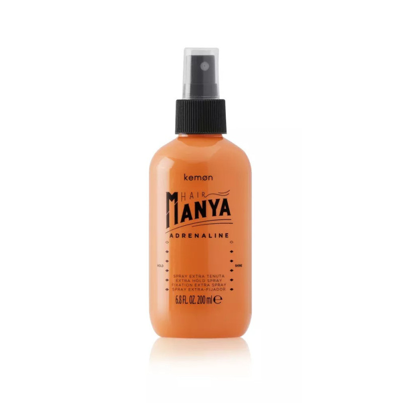 Неаэрозольный спрей экстрасильной фиксации Hair Manya Adrenaline Kemon, 200 мл