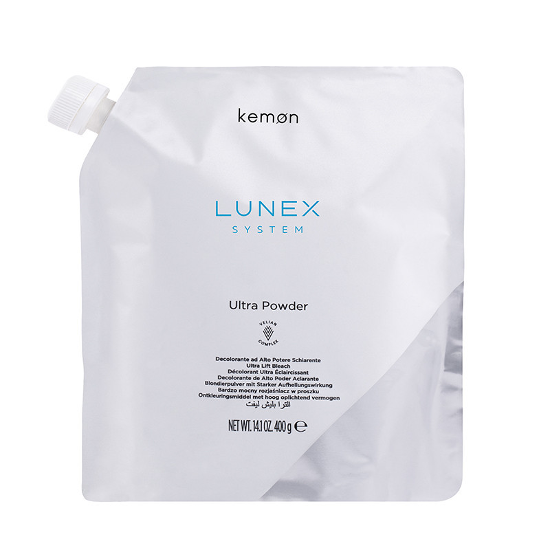 Пудра универсальная для бережного обесцвечивания до 9 тонов Lunex Ultra Powder Kemon, 2 шт х 400 гр